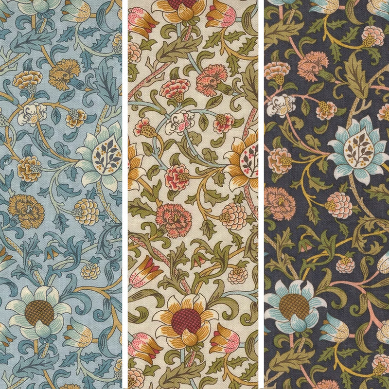 Bio-Bienenwachstücher und lokales Bienenwachs 3er Set L, M, S | William Morris Tom Tit