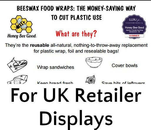 Award-winning Small Family Business. 3,600 5* Reviews. WHOLESALE, too. Reusable beeswax wraps are reusable biodegradable and last a year+