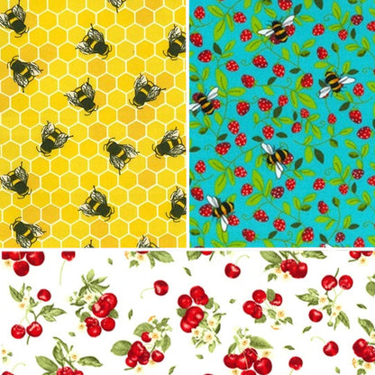 Klassisches 3er-Set L, M, S | Bienen & Kirschen