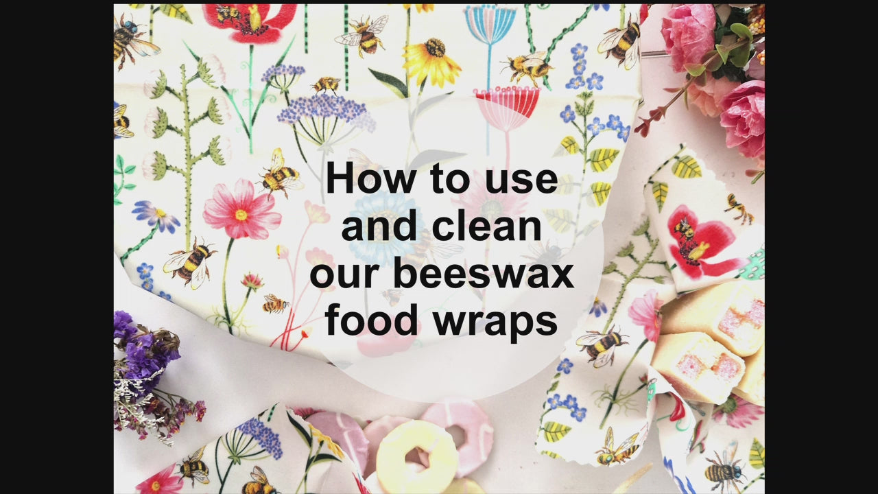 Load video: How to use and care for our beeswax food wraps